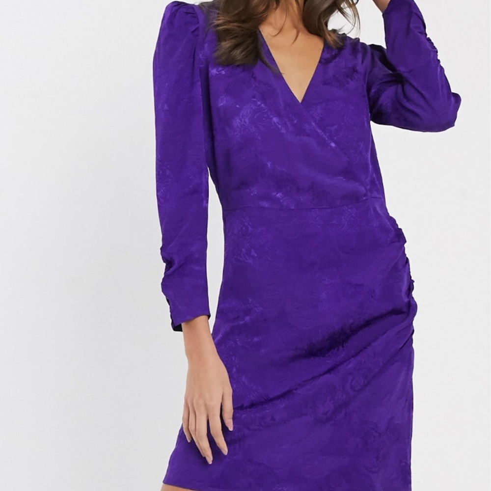 NWT & Other Stories Purple Jacquard Dress